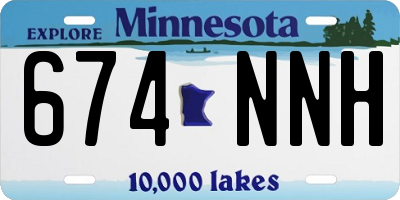 MN license plate 674NNH