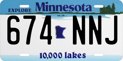 MN license plate 674NNJ