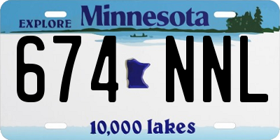 MN license plate 674NNL