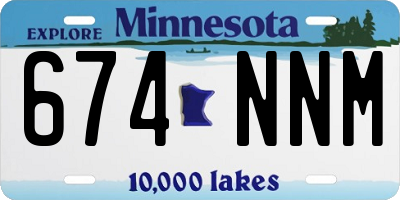 MN license plate 674NNM