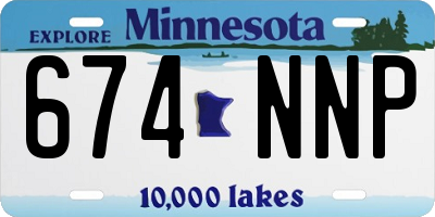MN license plate 674NNP