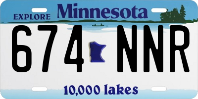 MN license plate 674NNR