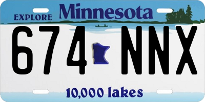 MN license plate 674NNX