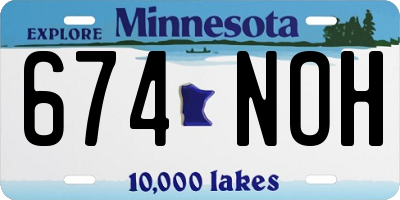 MN license plate 674NOH