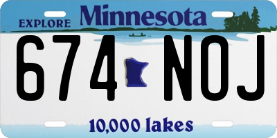 MN license plate 674NOJ