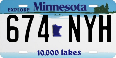 MN license plate 674NYH
