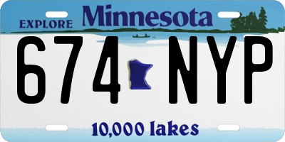 MN license plate 674NYP
