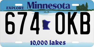 MN license plate 674OKB