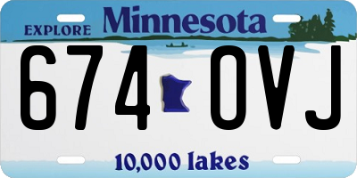 MN license plate 674OVJ