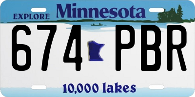 MN license plate 674PBR