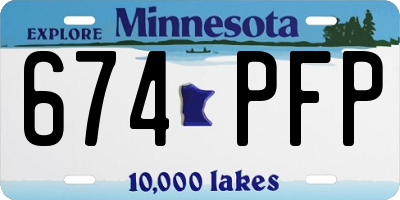MN license plate 674PFP