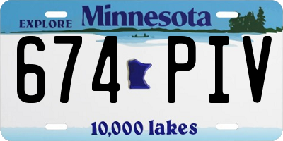 MN license plate 674PIV