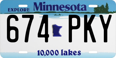 MN license plate 674PKY