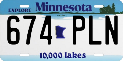 MN license plate 674PLN