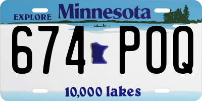 MN license plate 674POQ