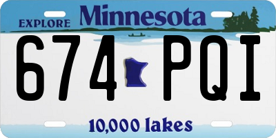 MN license plate 674PQI