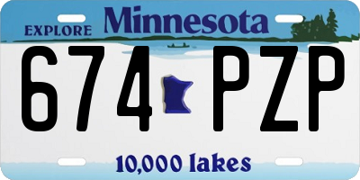 MN license plate 674PZP