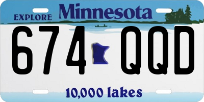 MN license plate 674QQD