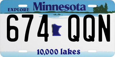 MN license plate 674QQN