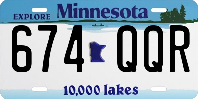 MN license plate 674QQR