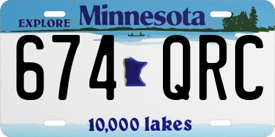 MN license plate 674QRC