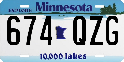 MN license plate 674QZG