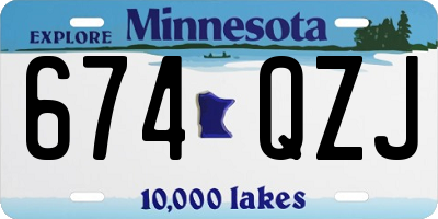 MN license plate 674QZJ