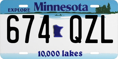 MN license plate 674QZL