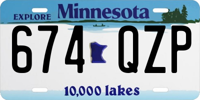 MN license plate 674QZP