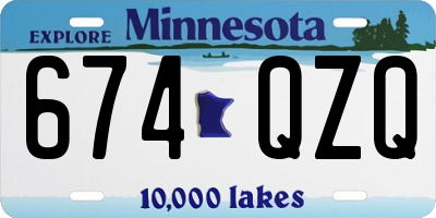 MN license plate 674QZQ