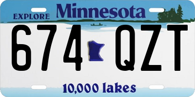 MN license plate 674QZT