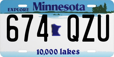 MN license plate 674QZU