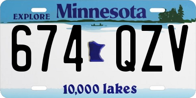 MN license plate 674QZV
