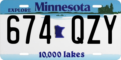 MN license plate 674QZY