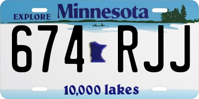 MN license plate 674RJJ