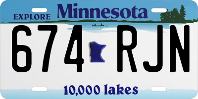 MN license plate 674RJN