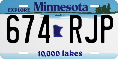 MN license plate 674RJP