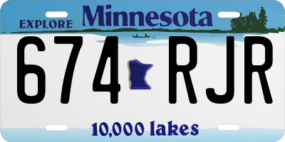 MN license plate 674RJR