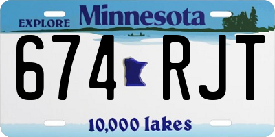 MN license plate 674RJT