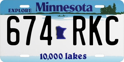MN license plate 674RKC