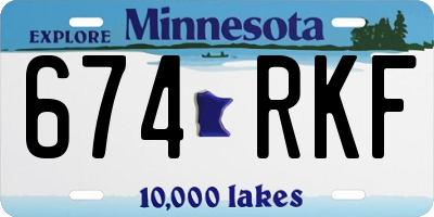MN license plate 674RKF