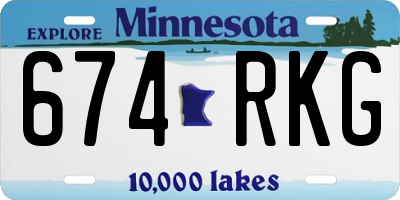 MN license plate 674RKG