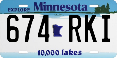 MN license plate 674RKI