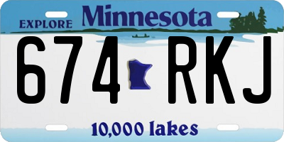 MN license plate 674RKJ