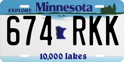 MN license plate 674RKK