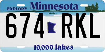 MN license plate 674RKL