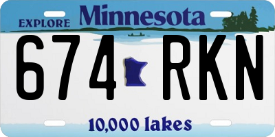 MN license plate 674RKN