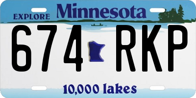 MN license plate 674RKP