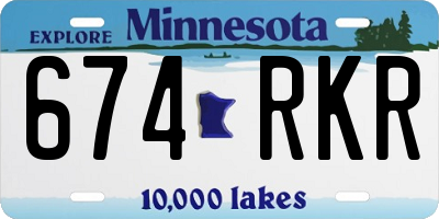 MN license plate 674RKR