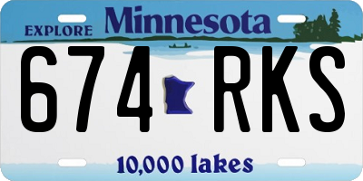 MN license plate 674RKS